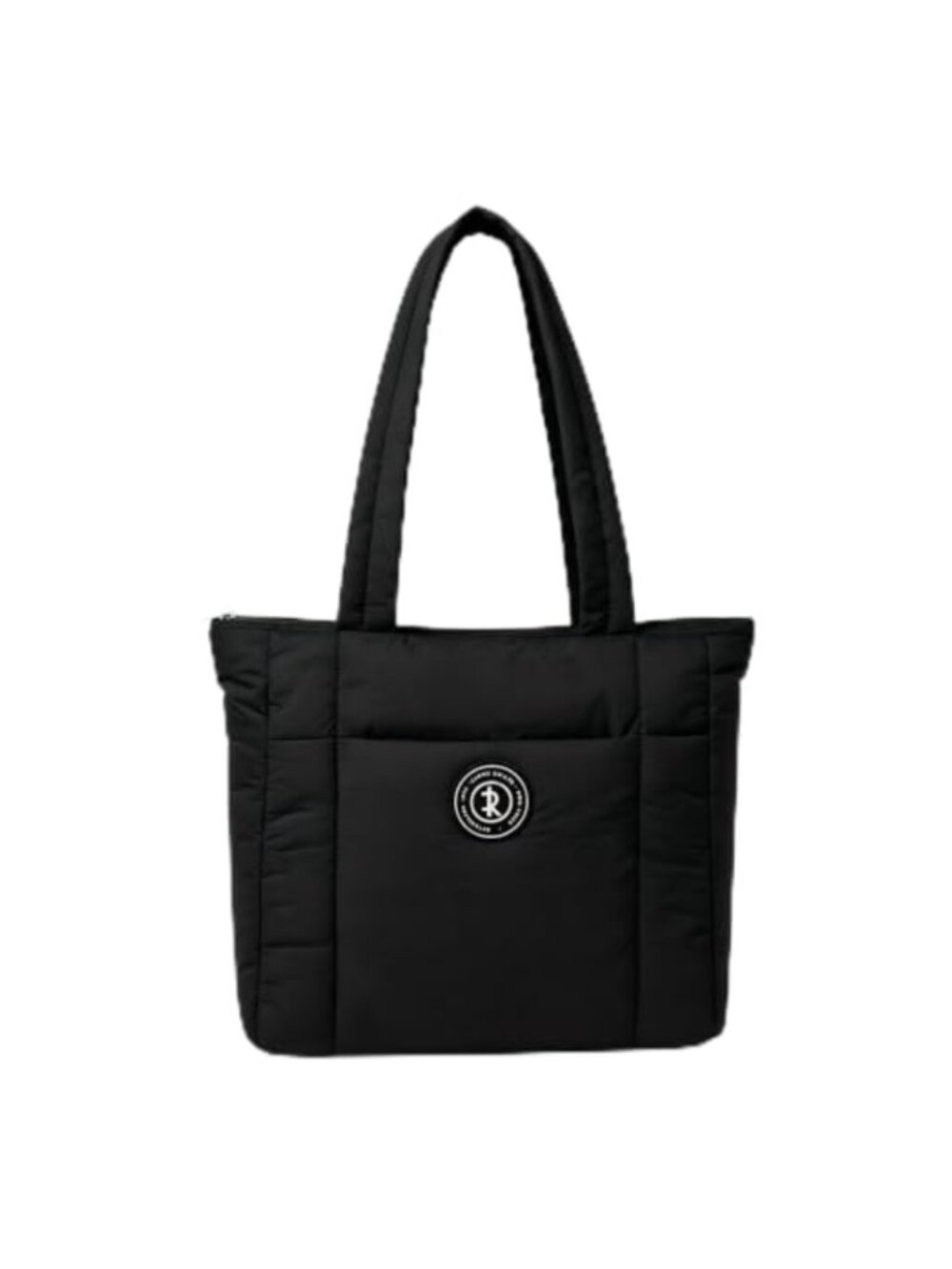 Quilted Puffer Tote Bag Small Boxy 14L Work Travel Shoulder Bag